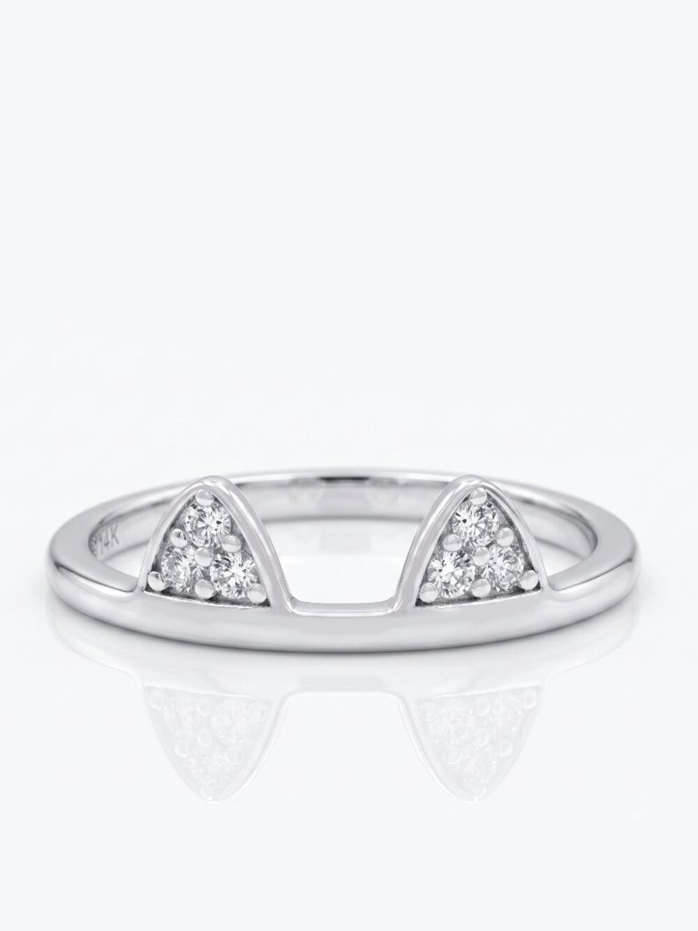 Cat Ear Ring, Solid 925 Sterling Silver Charmed Aroma Cat Collection